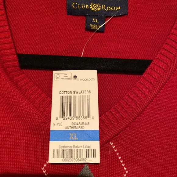 Club Room Men’s V-Neck sweater. XL - Picture 2 of 4